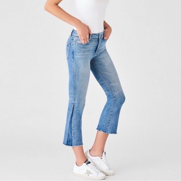 DL1961 Bridget Cropped Mid-Rise Instasculpt   Boot Jeans - Picture 1 of 11